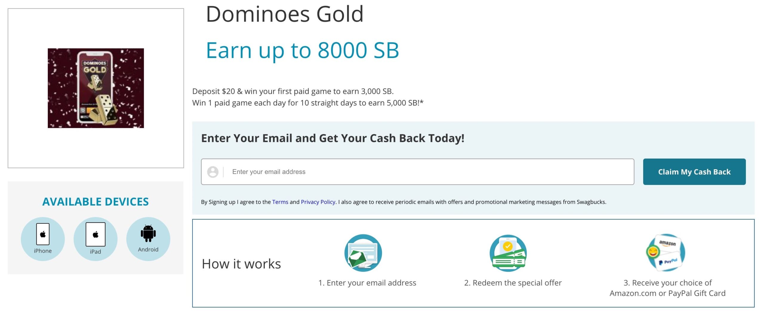 Swagbucks 玩 Dominoes Gold 倒赚,四个平台都可做【2023 版,09/23 更新:提高到返 0!】