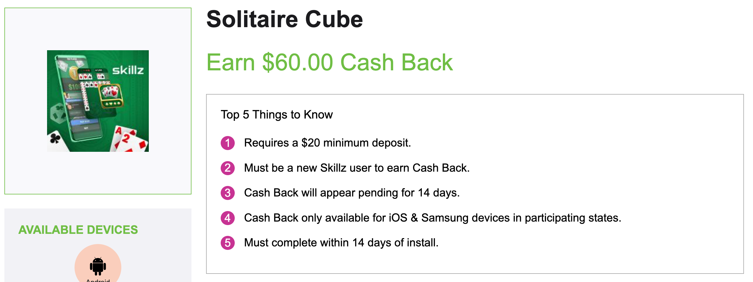 Swagbucks 玩 Solitaire Cube 倒赚，四个平台都可做【2023 版更新】