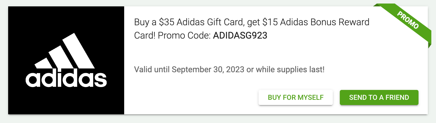 Adidas 优惠羊毛汇总【9/12 更新：官网大促 + 礼卡买  送 】