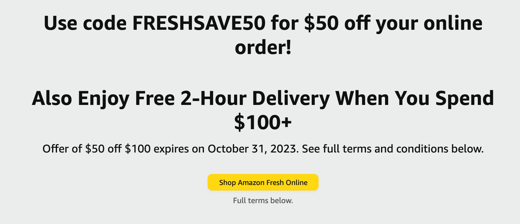 Amazon Fresh 最新优惠!【7/4 更新:立减 & & 】