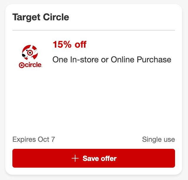2023 年 Target Circle Week 优惠周开始了【10/7 结束,附全场 85 折】