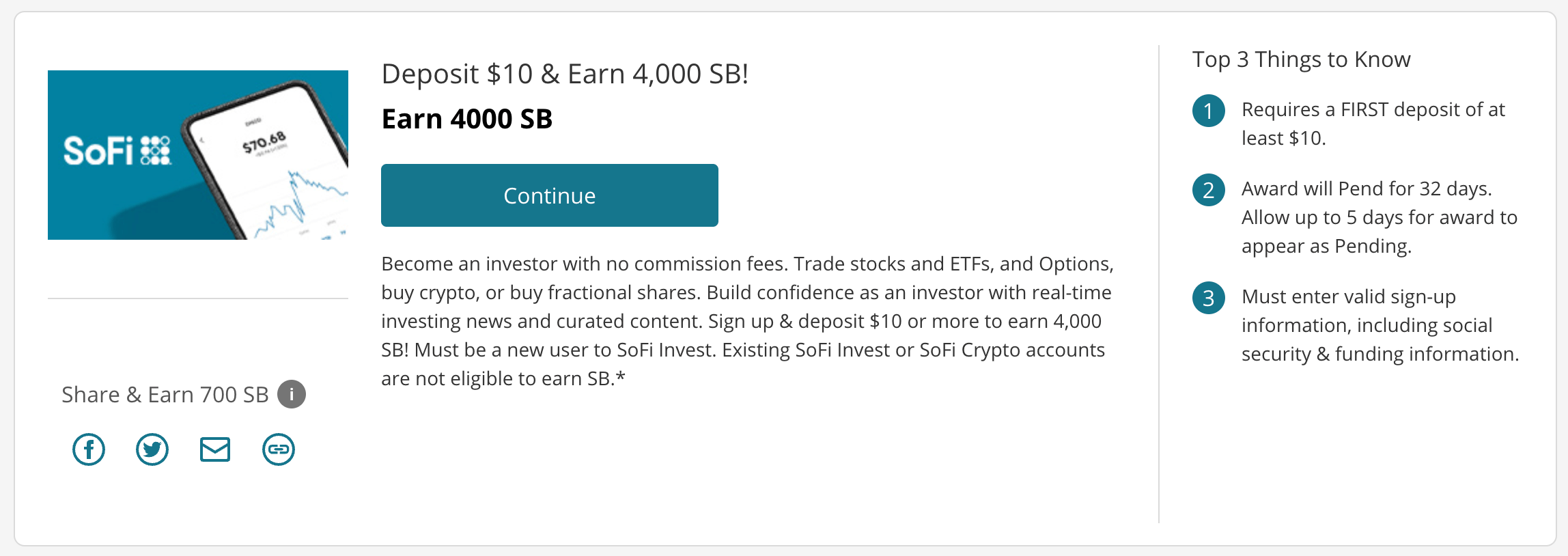 SoFi 产品家族返现汇总，SoFi 新用户总共倒赚 5