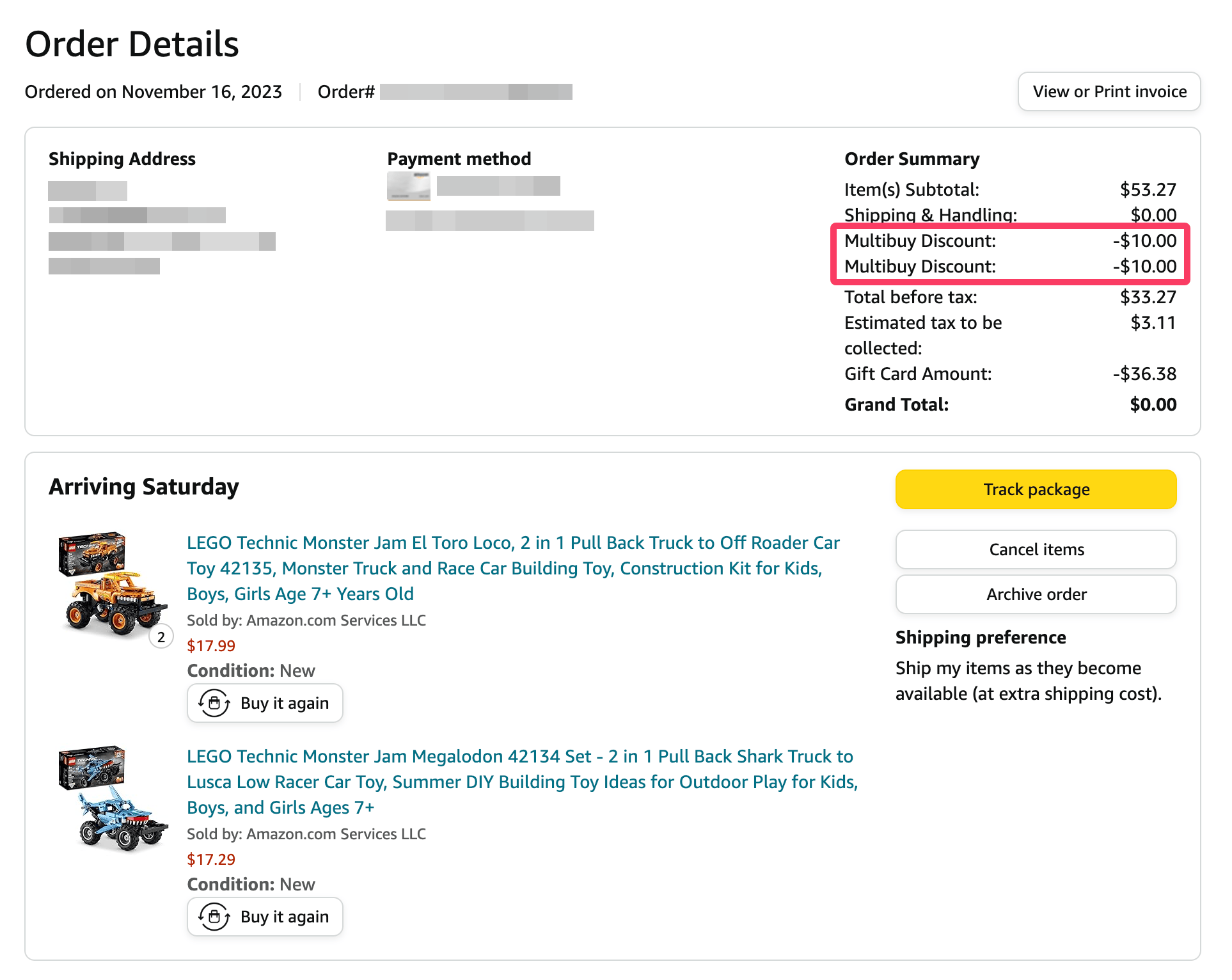 【疑似价格错误】Amazon 折扣：乐高满  减 【节日囤礼物的好时机】