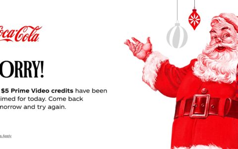 Amazon 免费领取 $5 Prime Video Credit，每天限量开放