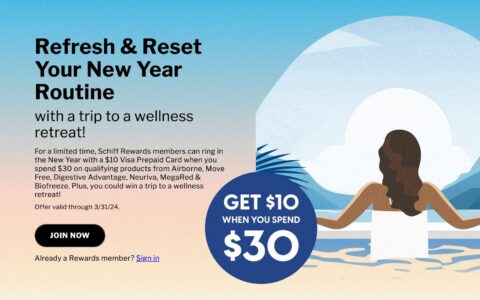 MoveFree、Airborne 等满 $30 返 $10 VGC，可叠加 Amazon 折扣【3/31/24 截止】