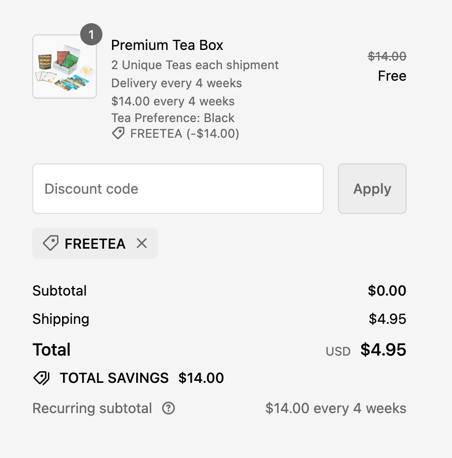 Atlas Tea Club 免费送一盒新鲜茶叶,仅需支付邮费 .95【11/30:黑五又有了】