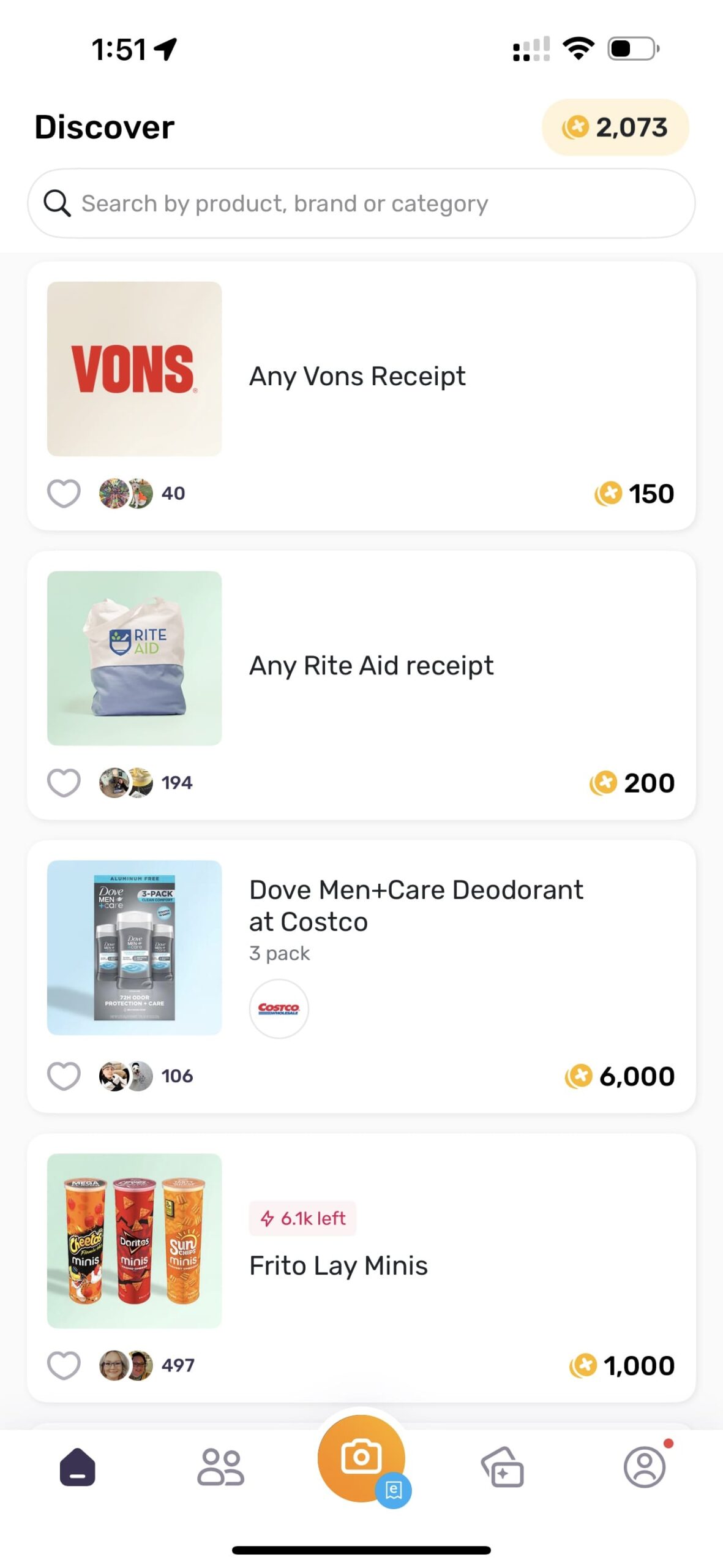 Fetch Rewards：超市购物省钱神器，小票拍照得返现，注册奖励 1000 积分【6/19 更新：Fetch Shop 上线】