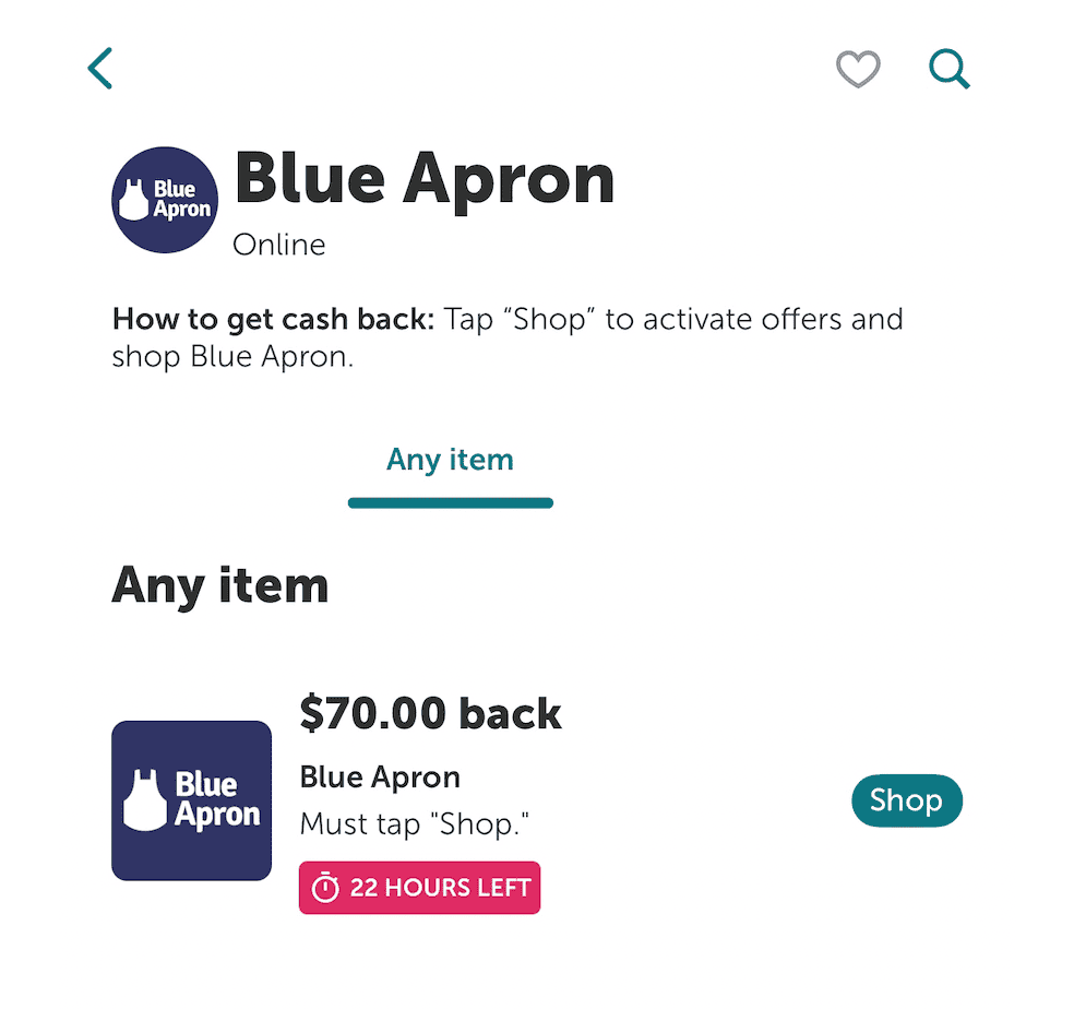 ibotta Flash Cash：Blue Apron 返现 ，叠加 Fetch 再赚 ，可倒赚 【更新：又有了，限 7/21 一天】