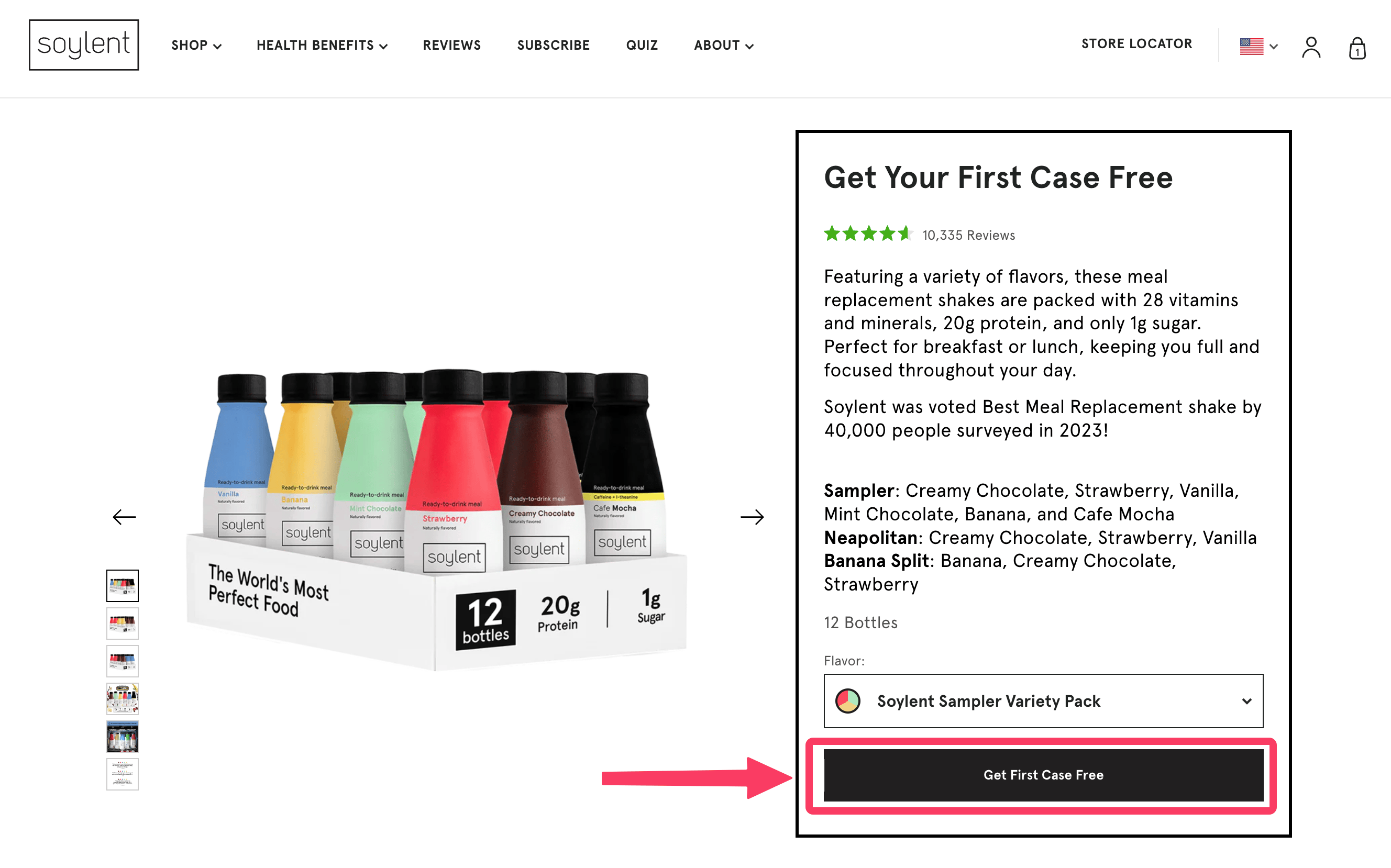 免费一箱 Soylent 代餐奶昔饮品(12 瓶装,原价 ),仅需支付运费 .95