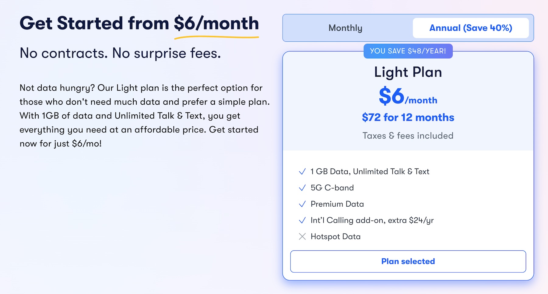 US Mobile 最新优惠：1GB + 无限通话短信仅 /月【4/16 更新】