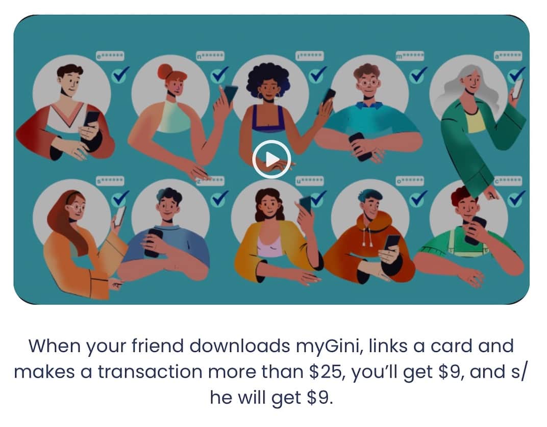 返现新秀 myGini app 介绍【超过 Dosh 碾压 Fetch，注册奖励 ，生日奖励 。每笔交易再奖励 ！】