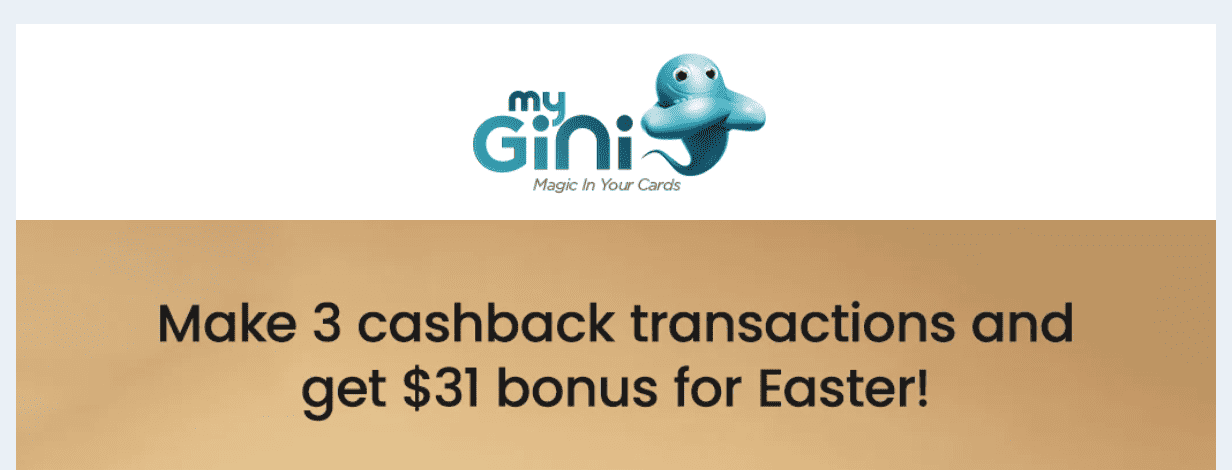 返现新秀 myGini app 介绍【超过 Dosh 碾压 Fetch，注册奖励 ，生日奖励 。每笔交易再奖励 ！】