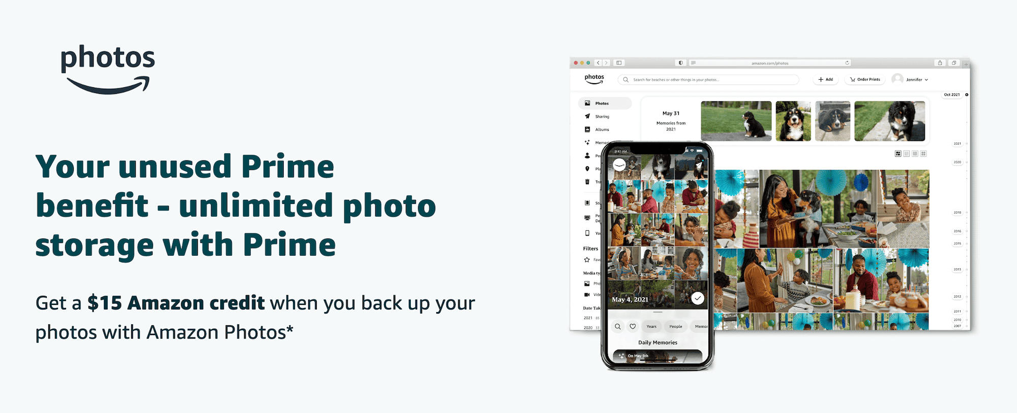 免费领取 Amazon 满  减 ，用于 Prime Day，用 Amazon Photos 备份任意照片即可【7/4：又有了】