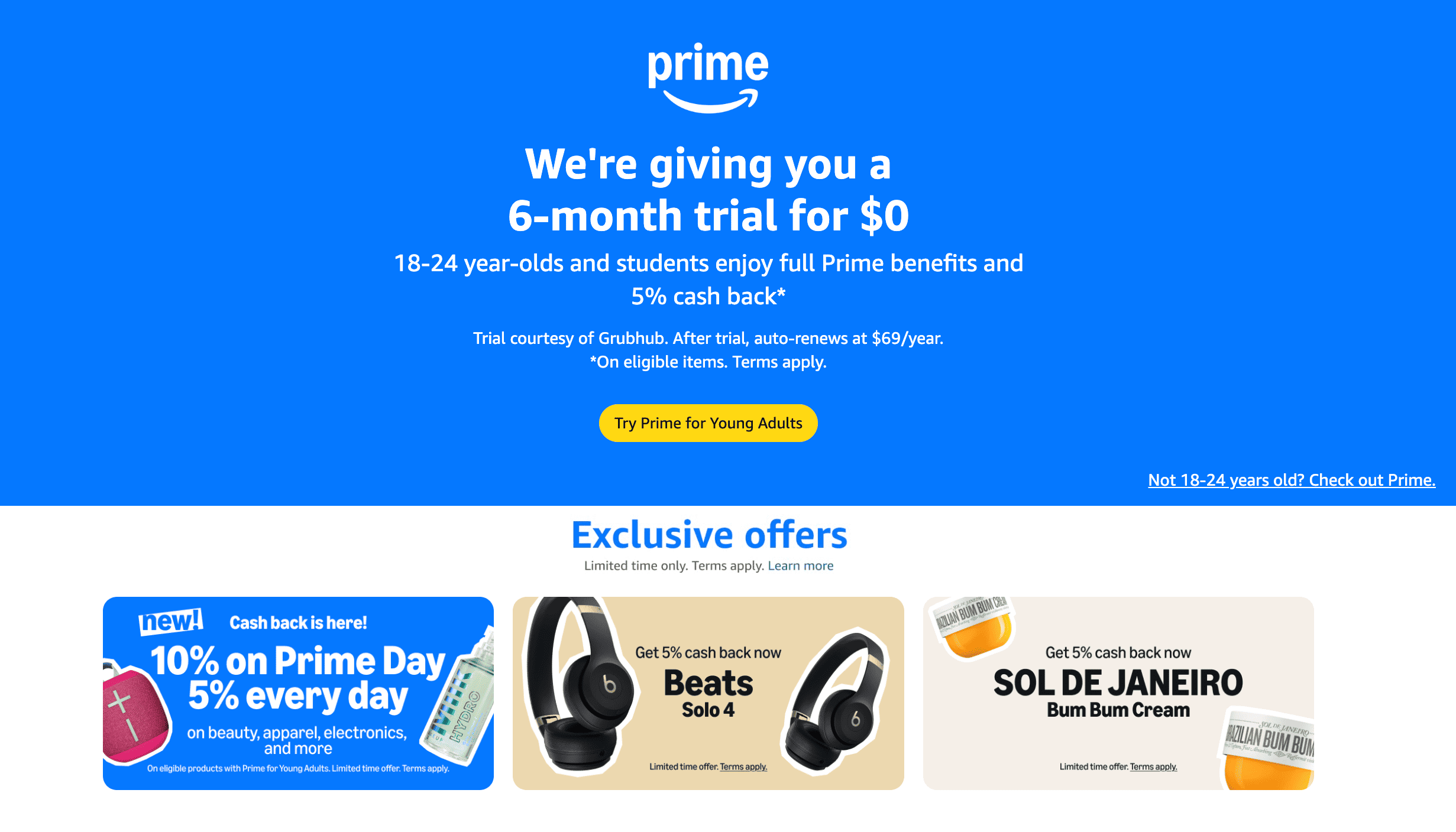 所有年龄在 18-24 岁的年轻人可免费拿 6 个月 Amazon Prime Student 会员【7/4 新增 10% 返现！】