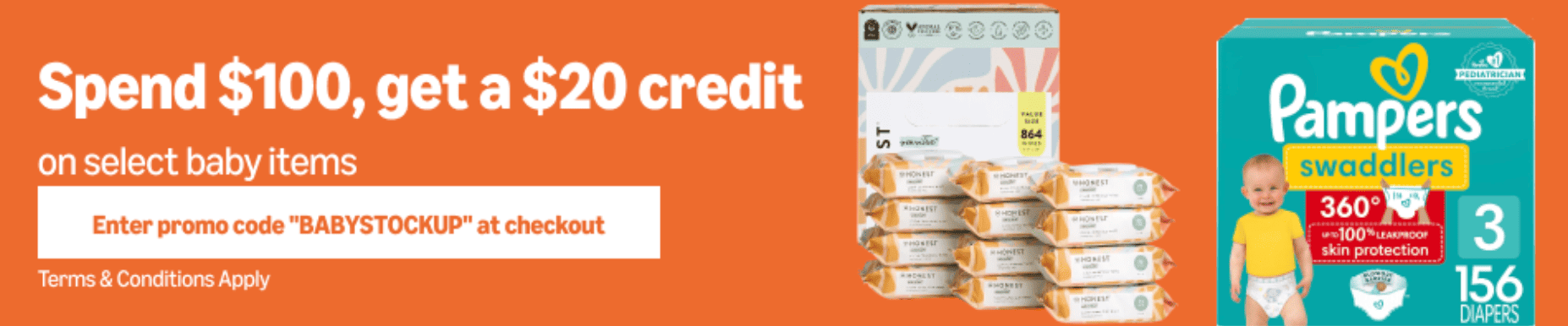 Amazon 折扣:宝宝尿布、湿巾等满 0 返 ,叠加 Completion Discount 再减 15%【2/27 又有了】