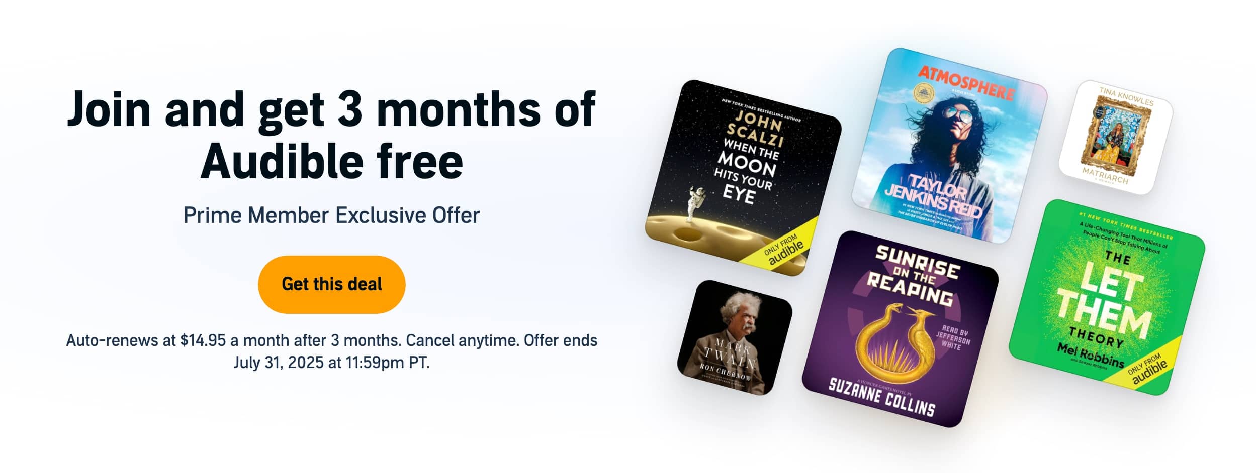 Amazon Audible实现听书自由，每月送一本有声书【7/9 更新：Prime 免费送三个月！】