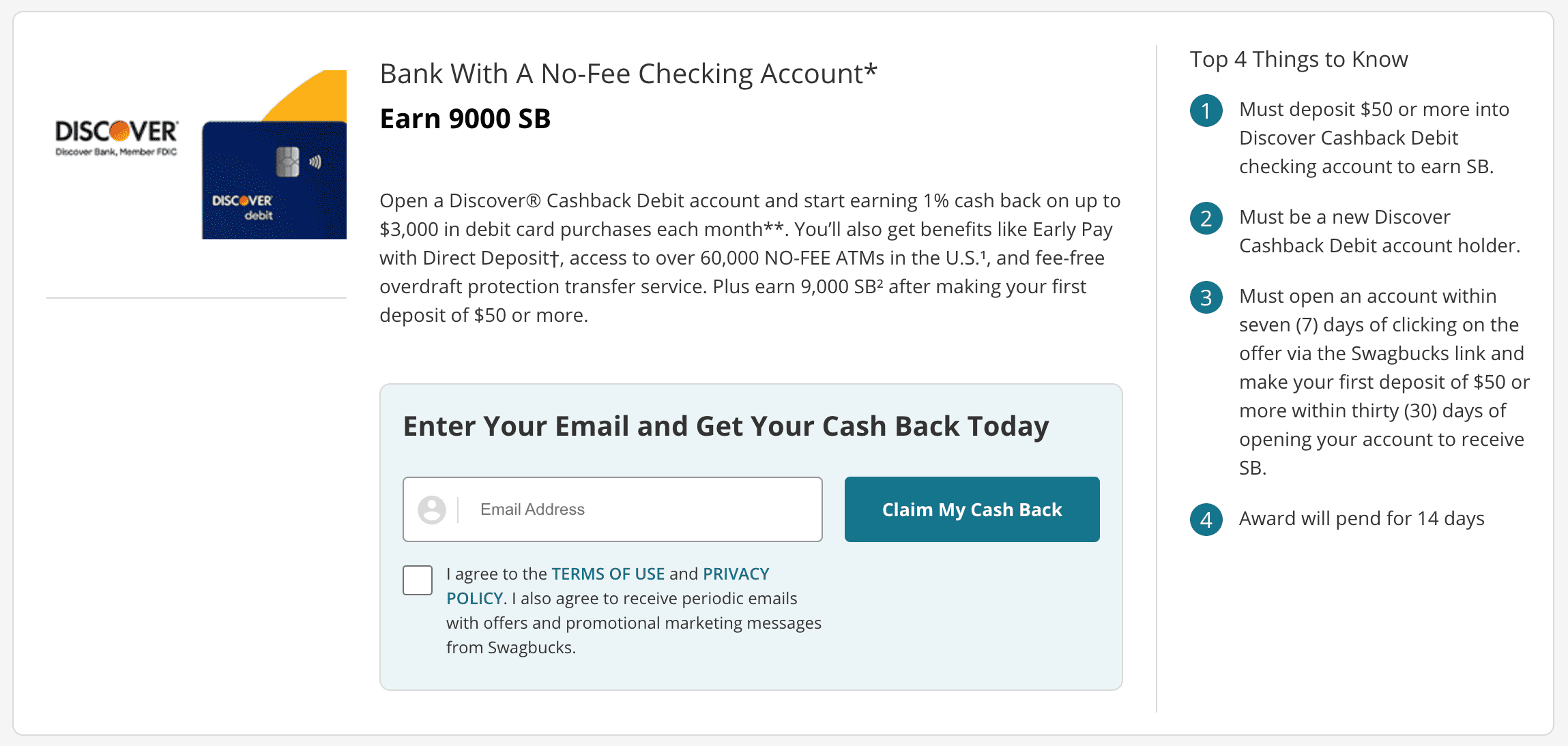 Discover Cashback Checking 介绍:完全免费,1% 返现的支票账户【3/30 更新:开户奖励更新 2!】