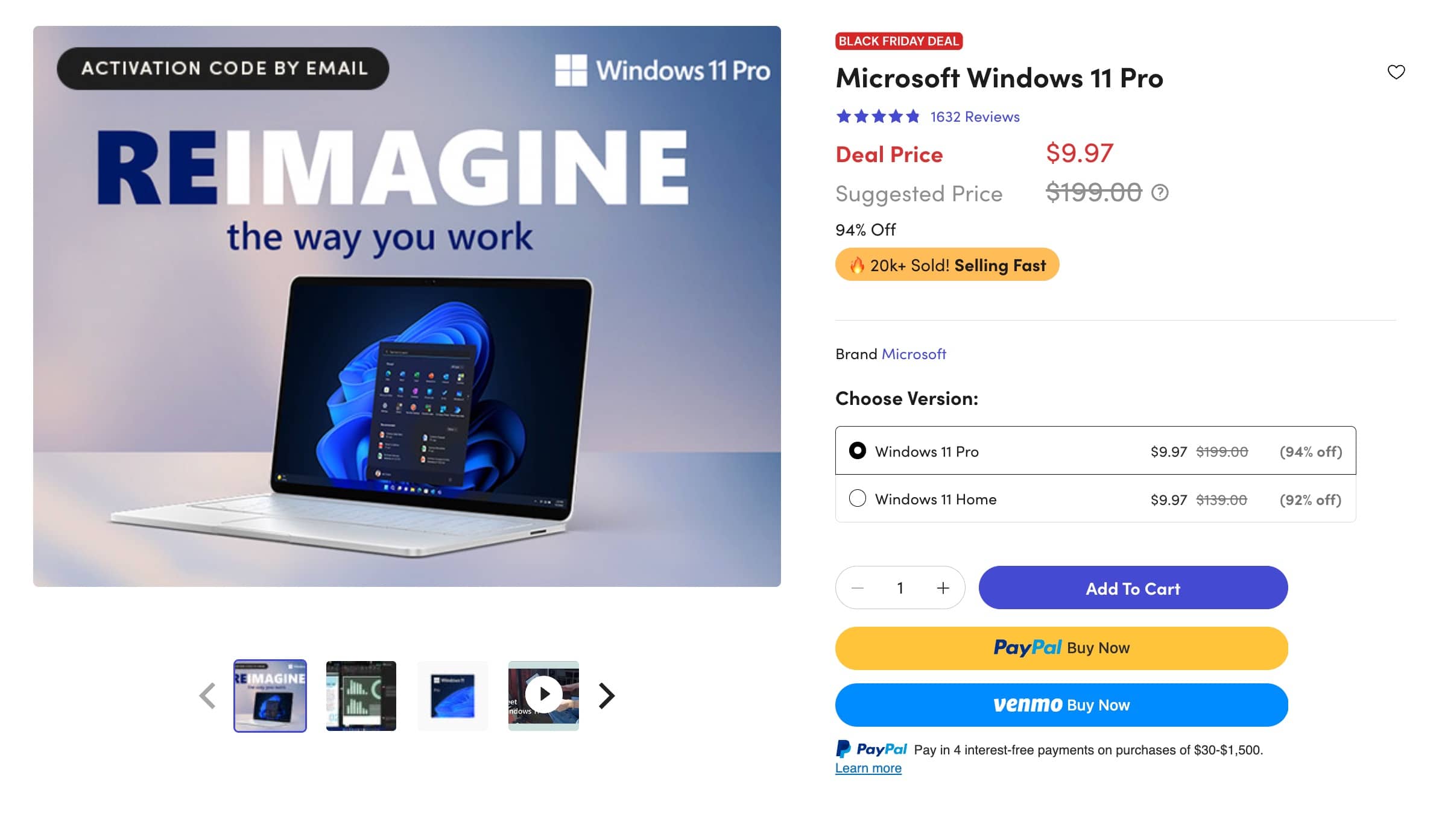 正版 Windows 11 Pro 史低价仅需 .97（原价 9），可激活三台设备【1/18更新：史低价】