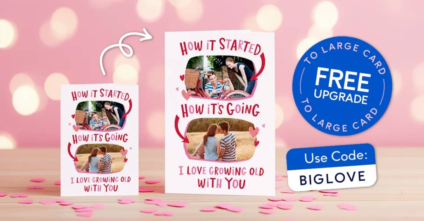 Moonpig 情人节卡片免费送！0刀包邮