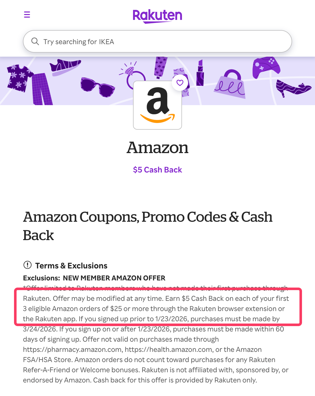 Rakuten 上 Amazon：满  返 ，可做 3 次共 【7/17 截止，部分用户可用】