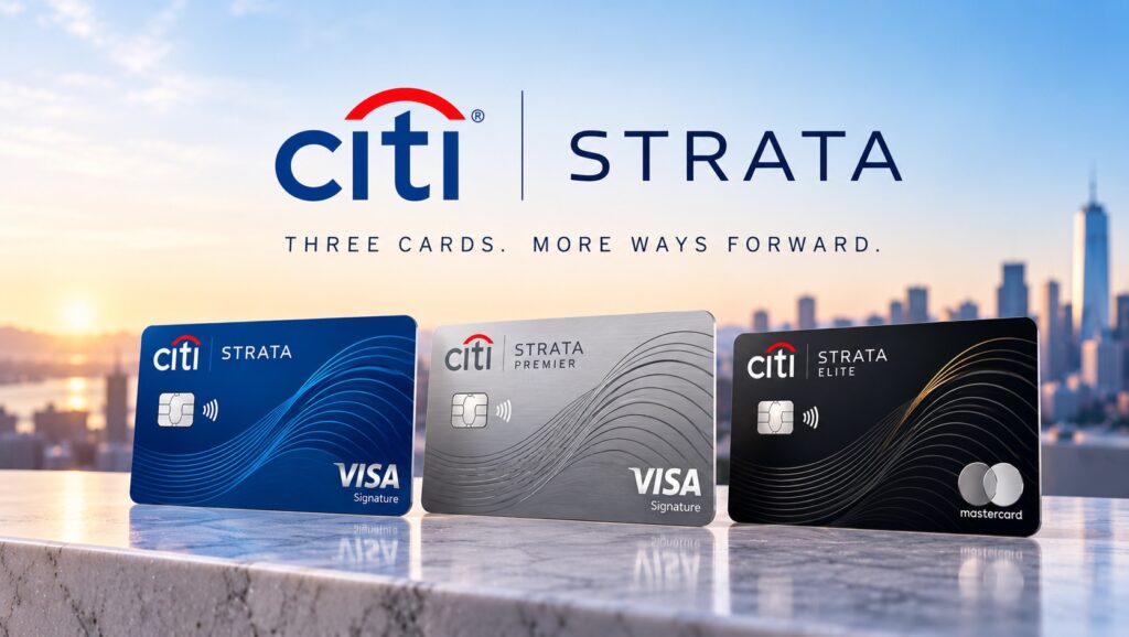 Citi Strata 系列信用卡怎么选：Strata / Strata Premier / Strata Elite 对比【Premier 开卡 60,000 点】